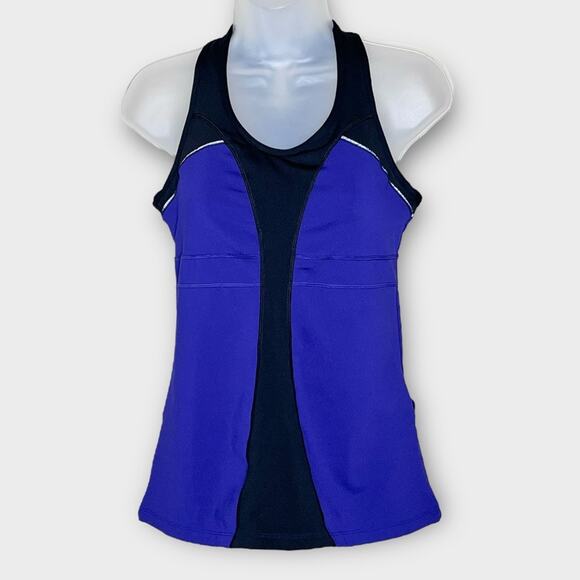 ATHLETA Purple & Black Turbocharge Racerback Running Tank Size Small - Picture 1 of 5